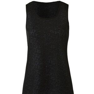 SIMPLY BE. ANTHOLOGY JACQUARD SLEEVELESS TOP - BLACK SIZE 12 (NEW WITH TAGS) A15
